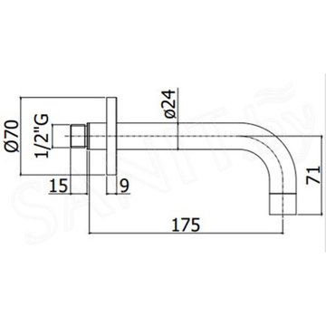 Излив Paffoni Light ZBOC139NO