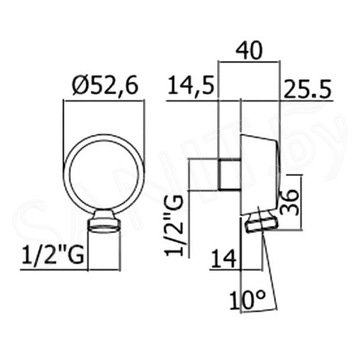 Шланговое подключение Paffoni Lusso ZACC130NO