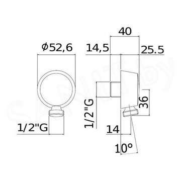 Шланговое подключение Paffoni Lusso ZACC130BO