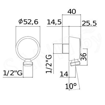 Шланговое подключение Paffoni Lusso ZACC130ST