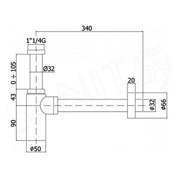 Сифон для умывальника Paffoni Minimal ZACC240CR