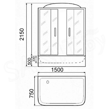 Душевая кабина Parly BNE150FR