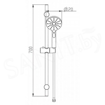 Душевой гарнитур Bravat Source D171BW-ENG