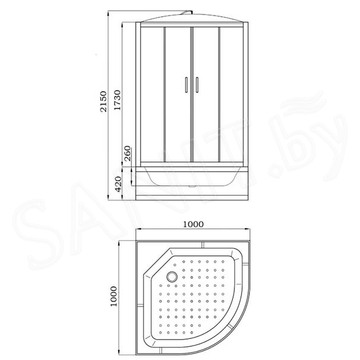 Душевая кабина Parly EC1021