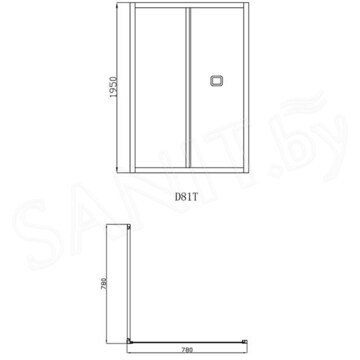 Душевая дверь Cerutti Bella D81T / D101T
