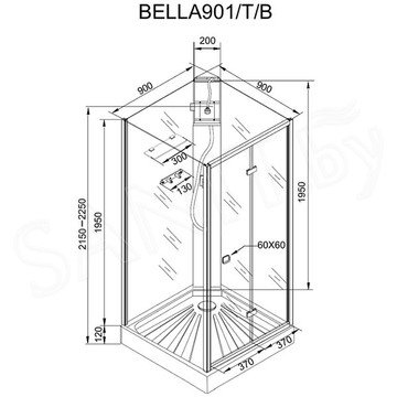 Душевая кабина Cerutti Bella 901T