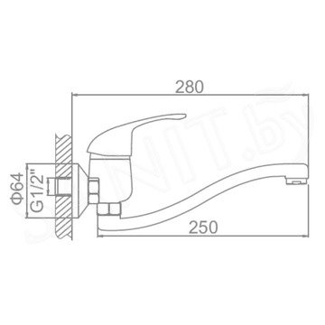 Смеситель для кухонной мойки Ledeme L4629-B