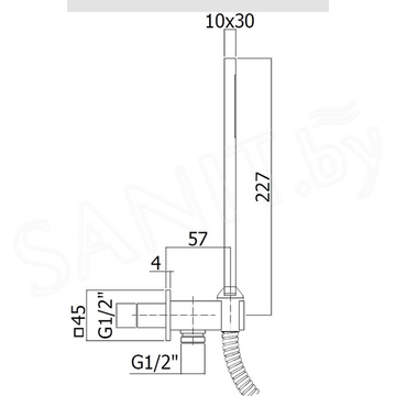 Шланговое подключение с лейкой Paffoni Premium ZDUP095BO