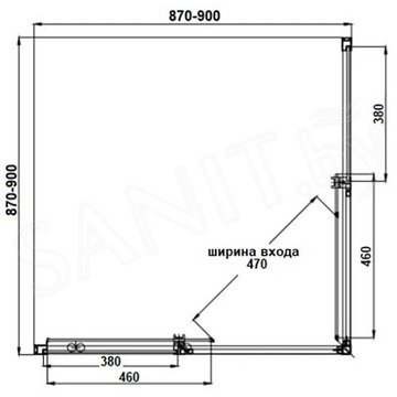 Душевой уголок Aquabath Royal Black AB2011B