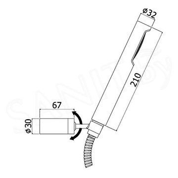 Душевая лейка со шлангом Paffoni Birillo ZDUP036CR