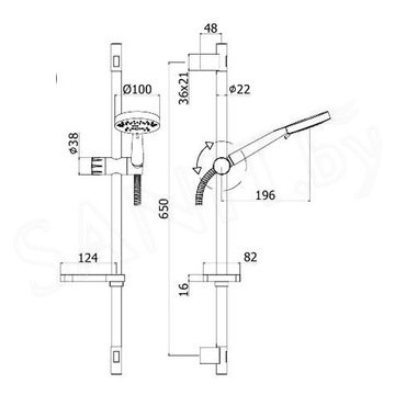 Душевой гарнитур Paffoni Luna ZSAL206CR