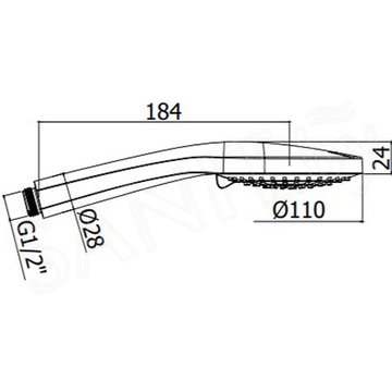 Душевая лейка Paffoni Ginevra ZDOC125NO