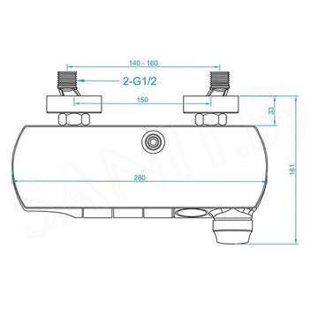 Душевая стойка RGW SP-33 термостатическая