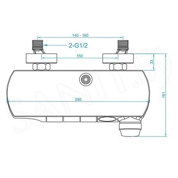 Душевая стойка RGW SP-33G термостатическая