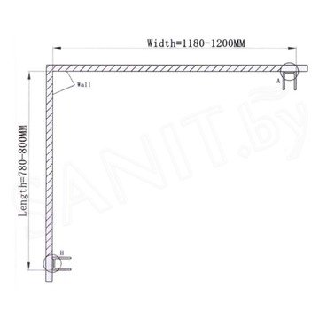 Душевой уголок Cerutti Marbella 120B