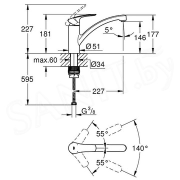 Смеситель для кухонной мойки Grohe Eurosmart 33281DC3