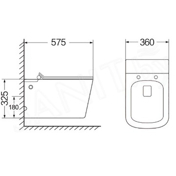 Подвесной унитаз Cerutti Disgrazia Aria Pulse CT7281 с инсталляцией с импульсным смывом