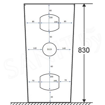 Умывальник Cerutti Dorris CT7830 напольный
