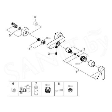 Смеситель для душа Grohe Eurosmart 33555003