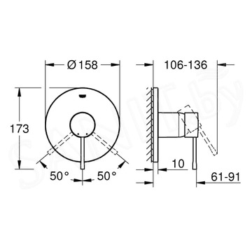 Смеситель встраиваемый Grohe Essence 24057001