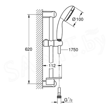 Душевой гарнитур Grohe Tempesta 100 27926001