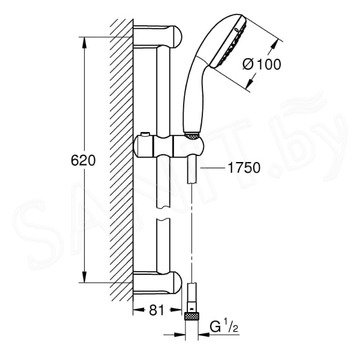 Душевой гарнитур Grohe Tempesta 100 27794001