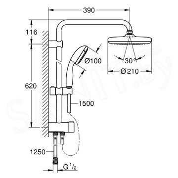 Душевая стойка Grohe Tempesta System 210 26381001