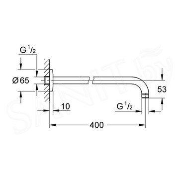 Кронштейн для верхнего душа Grohe New Tempesta 27851000