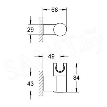 Держатель для душевой лейки Grohe Rainshower 27055000