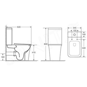 Напольный унитаз Cerutti Arno CT7838 безободковый с крышкой Soft Close