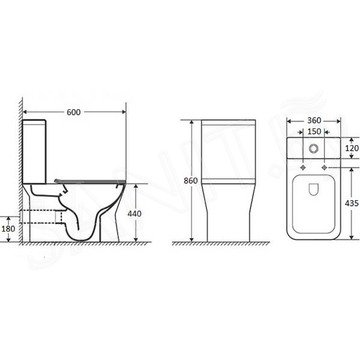 Напольный унитаз Cerutti Ellero CT8458 безободковый с крышкой Soft Close
