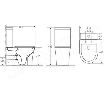 Напольный унитаз Cerutti Santa CT8916 безободковый с крышкой Soft Close