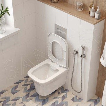 Подвесной унитаз Cerutti Ami CT8780 безободковый с крышкой SoftClose
