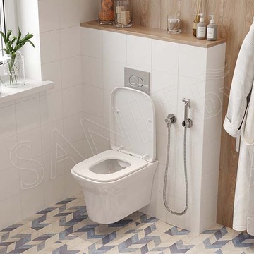 Подвесной унитаз Cerutti Ami CT8780 безободковый с крышкой SoftClose