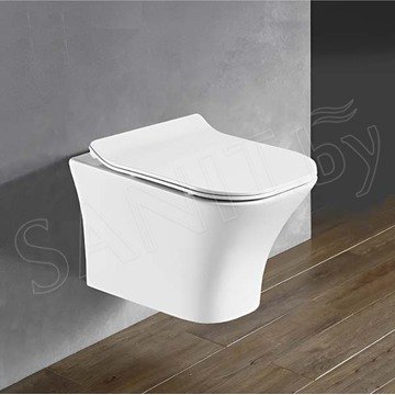 Подвесной унитаз Cerutti Vettore Aria MW CT9242 / Vettore Aria CT7190 безободковый с крышкой SoftClose