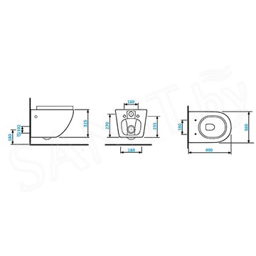 Подвесной унитаз Cerutti Sella Aria MW CT9161 / Sella Aria CT7183 безободковый с крышкой SoftClose