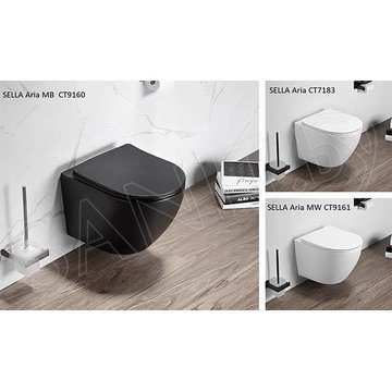 Подвесной унитаз Cerutti Sella Aria CT7183 безободковый с крышкой SoftClose