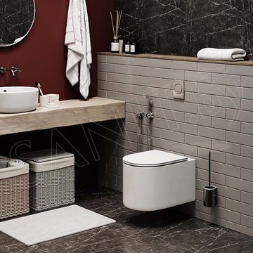 Подвесной унитаз Cerutti Tanaro Aria MW CT9236 / Tanaro Aria CT8910 безободковый с крышкой SoftClose