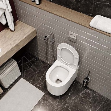 Подвесной унитаз Cerutti Tanaro Aria MW CT9236 / Tanaro Aria CT8910 безободковый с крышкой SoftClose