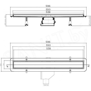 Душевой трап Pestan Bettoserb Compact Line 450 / 550 / 650 / 750 / 850