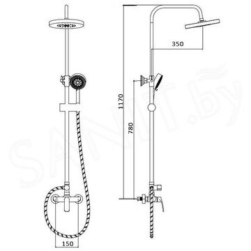 Душевая стойка Boch Mann Junior Black BM8576