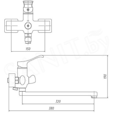 Смеситель для ванны Boch Mann Z21C8