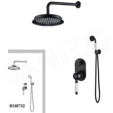 Душевая система Boch Mann Marbella Top Nero BM8731 встраиваемая