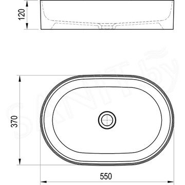 Умывальник Ravak Ceramic 550 O Slim