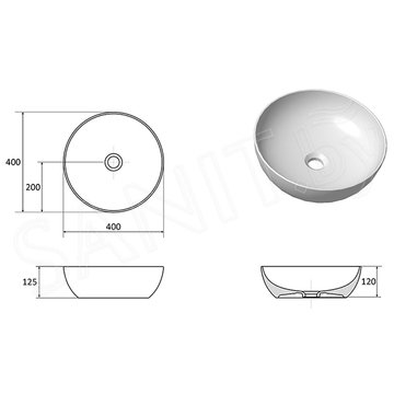 Умывальник Ravak Uni 400 B Slim