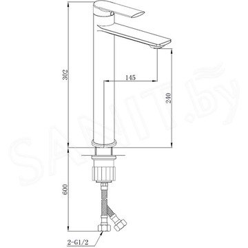 Смеситель для умывальника Boch Mann Mimi BM20W1XLB