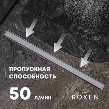 Душевой трап Roxen Square 91080-100 двусторонний под плитку