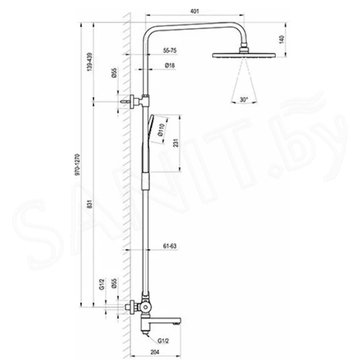 Душевая стойка Ravak DS 092.00