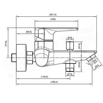 Смеситель для ванны Villeroy&Boch Subway 2.0 TVT10200300061