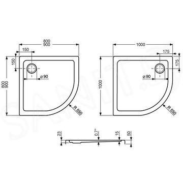 Душевой поддон Roth (Roltechnik) Flat Round